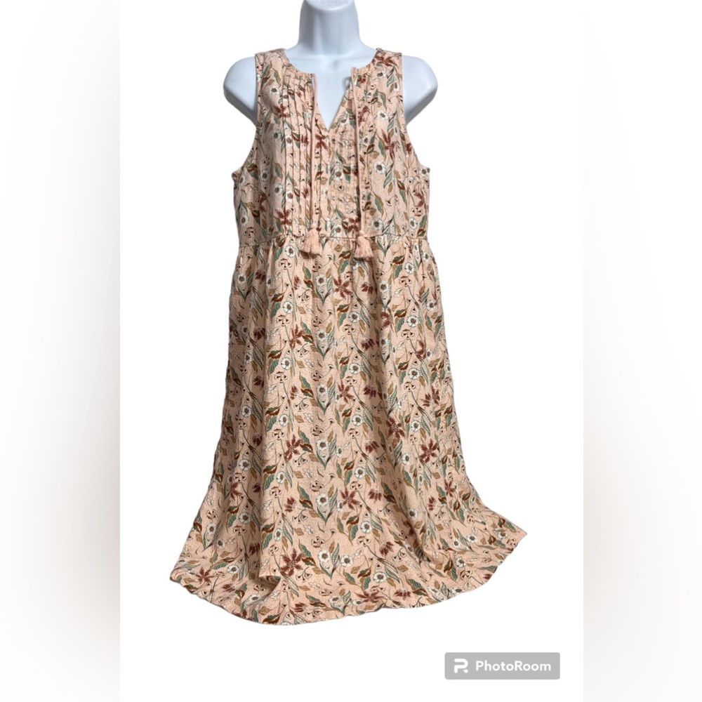 Universal Thread Floral Midi Dress - Cream and Red
